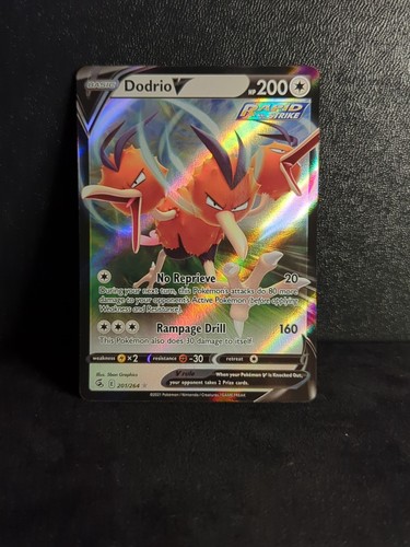 Pokemon TCG - Dodrio V Ultra Rare Holo - 201/264 - Fusion Strike - 第 1/1 張圖片
