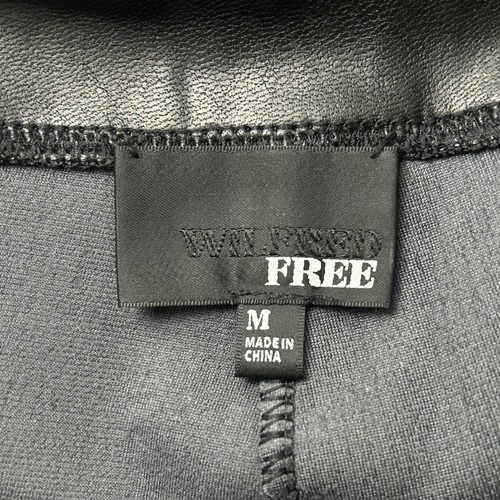 Wilfred Free Vegan Faux Leather Leggings High Waisted Black Pants Size M - Picture 2 of 5