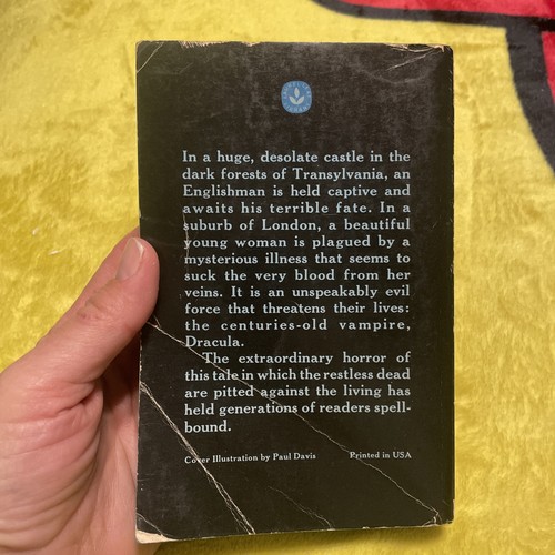Dracula Bram Stoker 1965 First Printing Horror Classic Dell - Picture 2 of 11