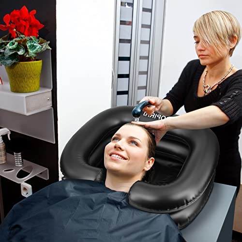 Portable Inflatable Hair Washing Basin for Bedridden - Wash Hair in Bed Black - Picture 8 of 8