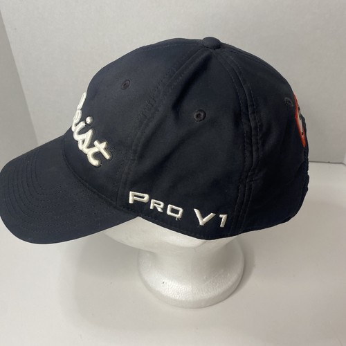 Titleist Pro V1 Golf Hat Adjustable Black FJ FootJoy Logo Cap - Picture 3 of 9