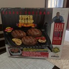 New George Forman Lean Mean Fat Reducing Grill Super Champ Bun Warmer Non Stick