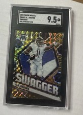 A.J. Brown 2021 NFL Panini Mosaic /10 Gold Swagger Prizm SGC 9,5