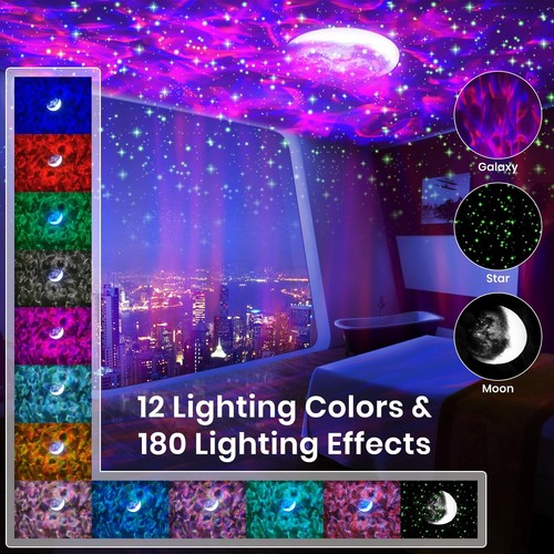 Galaxy Projector,Star Night Light Projector with 12 Lamp Modes & 5 - Picture 2 of 5