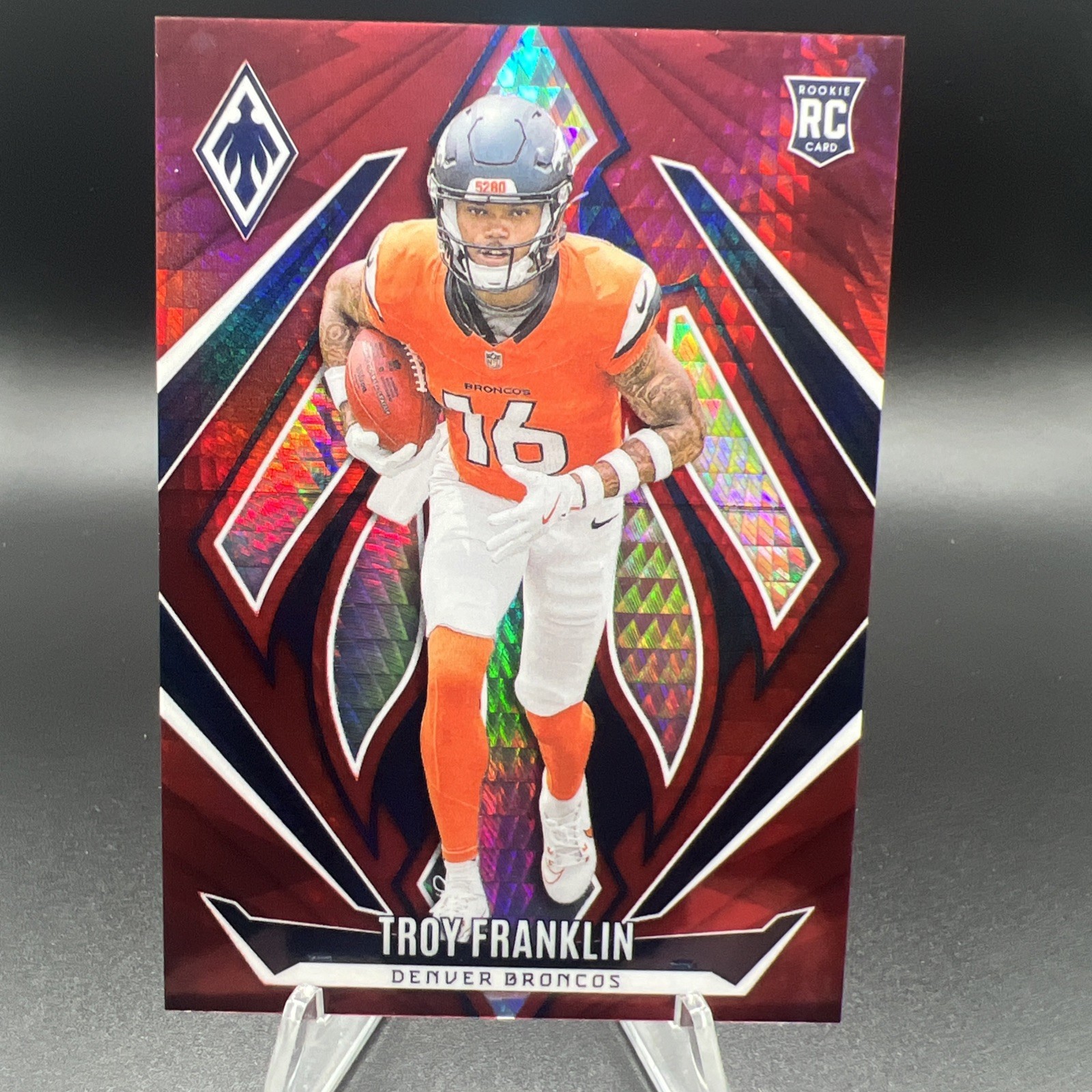 2024 Panini Phoenix - Troy Franklin #244 Red Hyper /140 Rookie (RC) Broncos