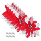  6 Pcs Tree Decorations Christmas Ornaments Artificial Red Flowers