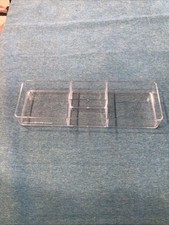 Drawer Organizer Clear Plastic-Measures 11 1/4  X 3 3/4 X 1 1/2  High.Made InUSA