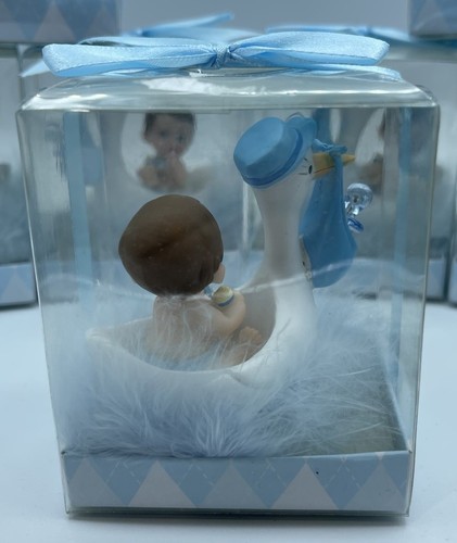 Chupete para llevar cigüeña y bebé niño poli resina - azul, 7 piezas - Imagen 4 de 4