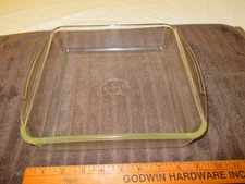 Vintage Sears Maid of Honor Square Glass Baking~Roasting Pan 9"x9"x2" J247