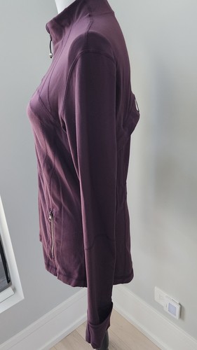 Lululemon Define 12 Women's Burgundy Zip Up High Neck Thumbholes Jacket - Picture 4 of 10