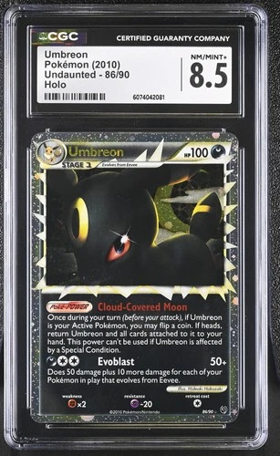 CGC 8.5 Umbreon 2010 Undaunted 86/90 Holo Pokemon Card