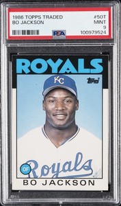 1986 TOPPS TRADED #50T BO JACKSON ROOKIE RC PSA 9