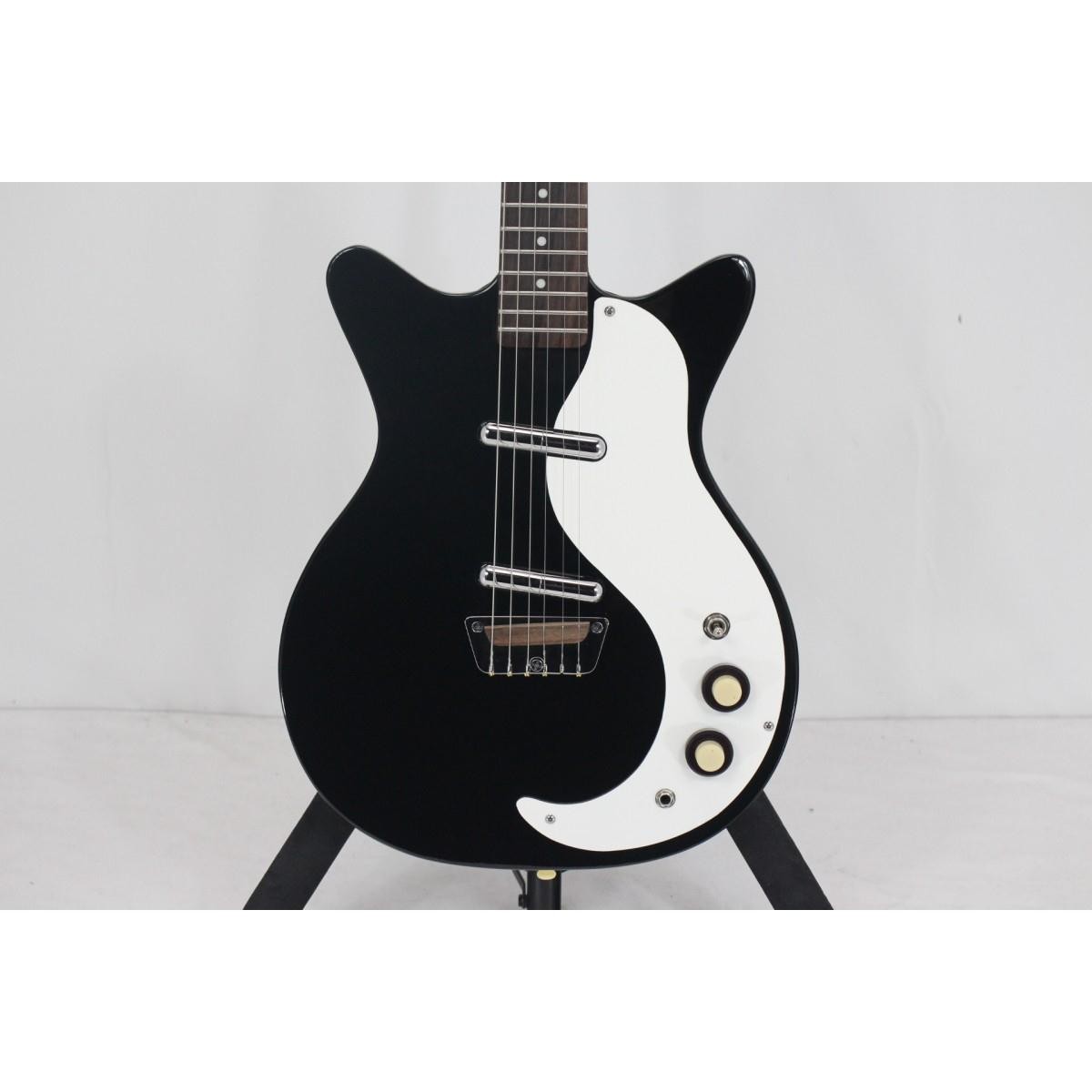 ギター danelectro 59DC Danelectro '59DC Short Scale Bass Guitar - Black Metalflake