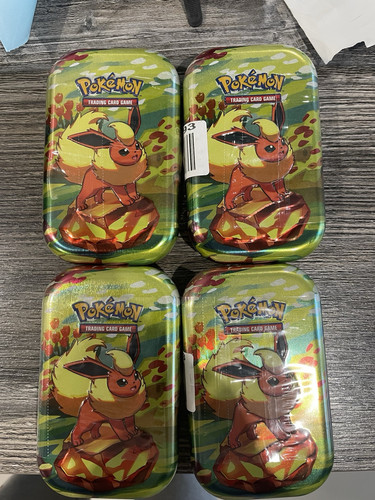 Pokémon Scarlet & Violet Prismatic Evolutions Mini Tin FLAREON x4🔥 SEALED ✅
