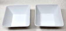 2 White Square Bowls by Blackhawk Marketing LLC