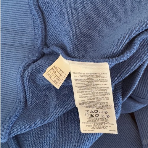 New BROOKS BROTHERS French Terry University Blue Sweatshirt - Picture 3 of 6
