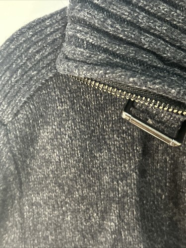 Banana Republic S Dark GRAY LambsWool Blend Zip Front Jacket Sweater Coat - Picture 4 of 24