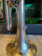 Antique C.G. Conn Silver Cornet Gold Splash Bell Elkhart IN c.1911-1912