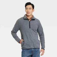 Men's Polar Fleece Half Zip Sweatshirt - Goodfellow & Co