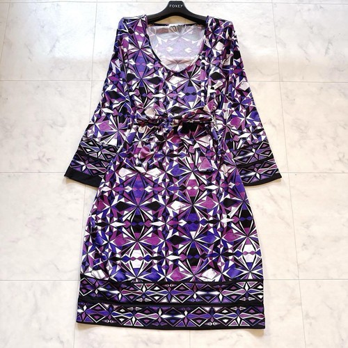 Emilio Pucci Silk Jersey Dress Purple Size 38 From Japan - Picture 13 of 24