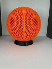 Airless 3d printed Full Size Double Wall Basketball with stand and bag.(ORANGE)