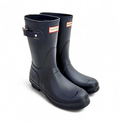 Hunter Original Women's Casual Short Rain Boots (Size 8) Navy