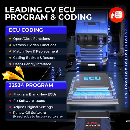2025 Autel Maxisys MS909CV Diesel Diagnostic Heavy Duty Truck Commercial Scanner - Picture 8 of 18