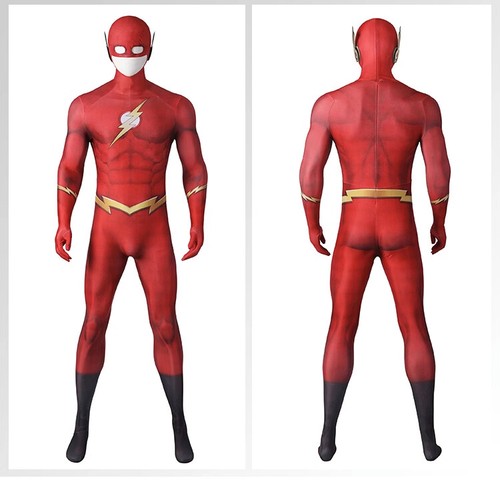The Flash Jason Garrick Comic Cosplay Costume Tights Halloween Movie Bodysuit - Picture 2 of 16