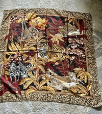 Beautiful Multi Color Women  s Scarf Animal Themed 34  Square