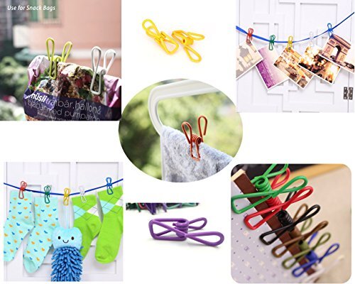 30 Pcs 2 Inch Chip Bag Clips PVC Coated Clothes Pin for Food Storage Paper - Picture 8 of 9