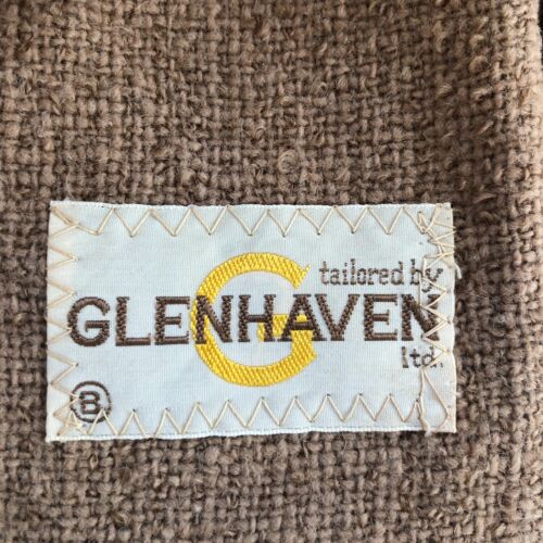 Vtg Glenhaven Wool 2 Pc Skirt Suit Medium Luxury Union Made 50s/60s Golden Tan - Picture 2 of 21