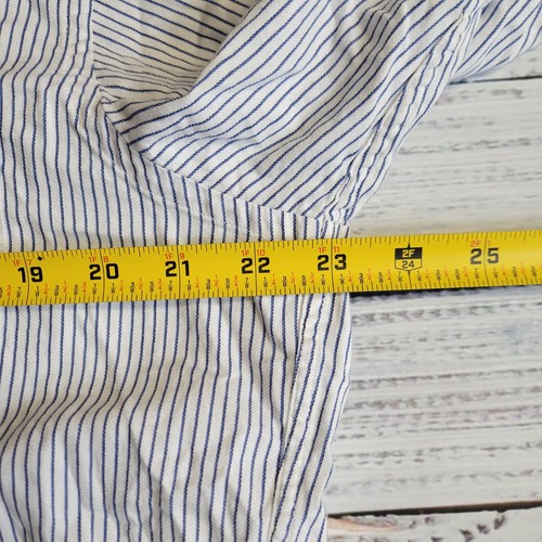 Donald Trump Mens Dress Shirt Signature Collection White Blue Pinstripe 16 34/35 - Picture 7 of 8