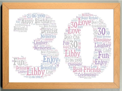 Personalised 16th 18th 21st 30th 40th 50th or ANY AGE Birthday Gift in PASTELS - Picture 37 of 58