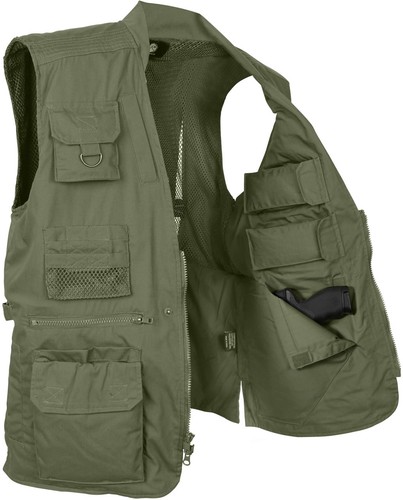 Tactical Concealed Carry Vest Cargo Travel Outdoor Plainclothes CCW Multi-Pocket - Picture 11 of 17