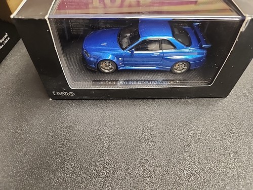 EBBRO 1/43 NISSAN SKYLINE GT-R(R34) Vspec 2 M.BLUE MMP 44148 - Picture 5 of 13