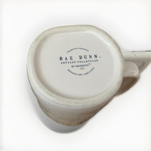 RAE DUNN "PURR" TASSE Tasse elfenbein GROSSER BRIEF NEU RARITÄT/SELTEN - Bild 4 von 4