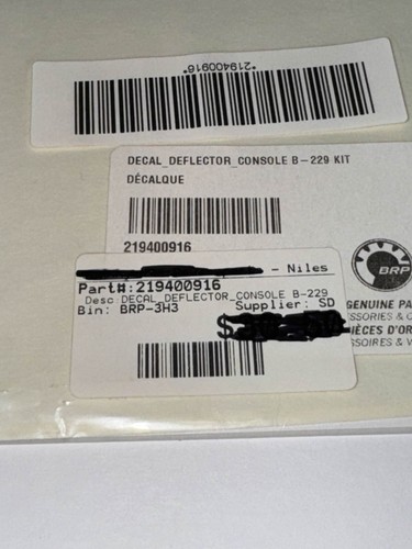 NEW Can-Am OEM Decal Deflector, White Console B-229 Kit 219400916 - Picture 3 of 3