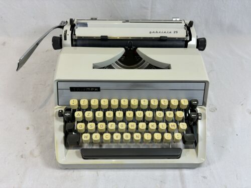 -maschine Schreiben Triumph Gabriele 25 Revissée Gereinigt + Ruban Neu Jahr 1960 - Bild 3 von 13
