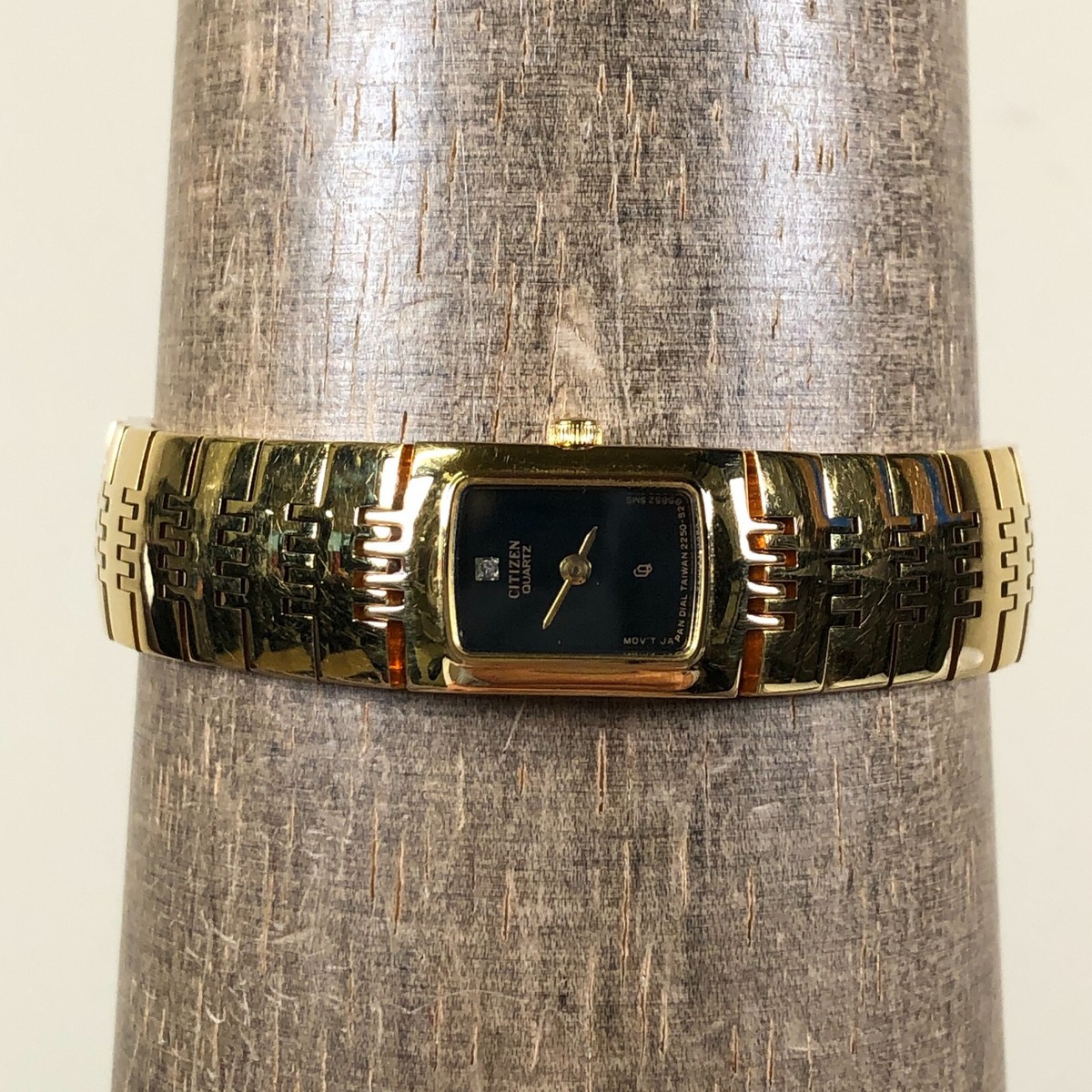 Citizen Women 2250-S07157 Dress Gold Tone Rectangular 13mm Quartz