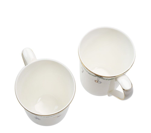 Set of 2 Royal Copenhagen Star Fluted Mugs Christmas Excellent With Box - Picture 5 of 8
