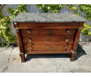 Antique Empire Dresser In Walnut In Full Column Ebay