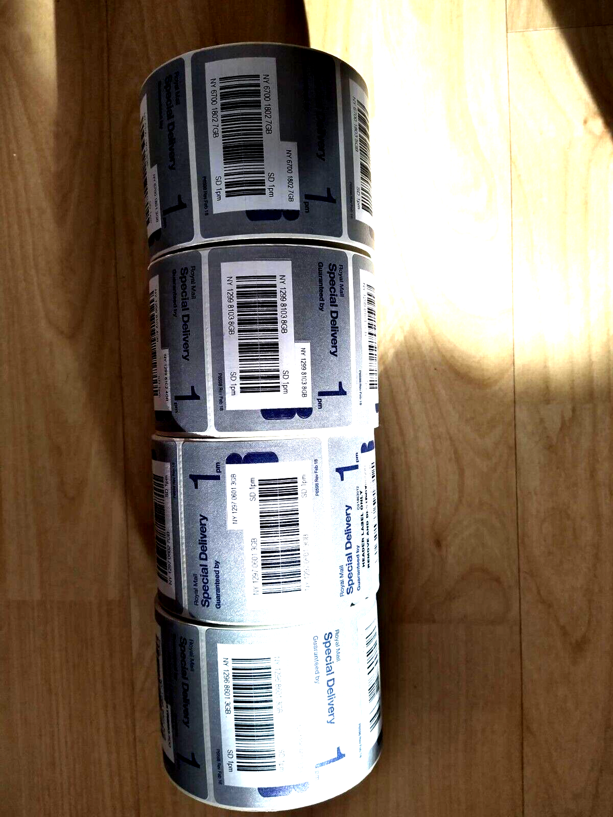 4 X Royal Mail Roll Of 500 Royal Mail 1pm Special Delivery Timesaver eBay