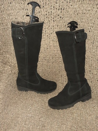 LA CANADIENNE-Valentina-Black Suede 