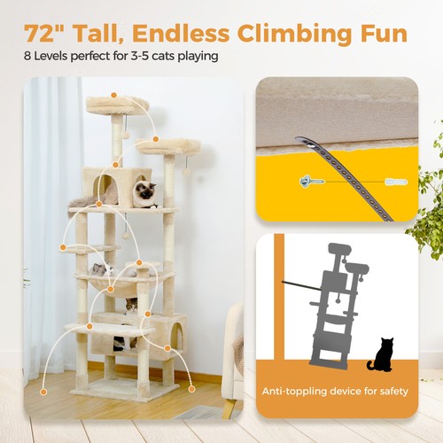 PAWZ Road Cat Tree Tower Scratching Post Scratcher Condo House Cat Furniture 184 - Picture 28 of 56