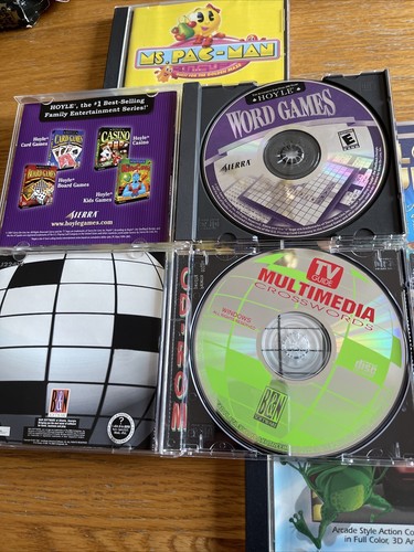 lot 6 Hoyle Word Games ms pacman crosswords clue 2001 Sierra PC CD-ROM win 95 98 - Picture 6 of 9