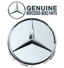 Genuine NEW Center Hub Cap for Alloy Wheel Burnished Silver Plastic For Mercedes