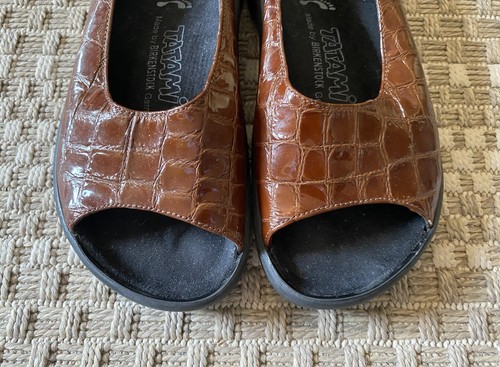 Tatami BIRKENSTOCK Croc goffrato vernice slide sandali scarpe slip-on 36 5 stretti - Foto 2 di 9