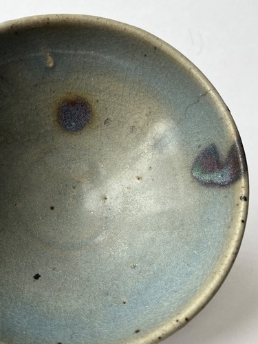 Antike chinesische "Jun" Porzellan Schale Yuan Dynastie 14. Jh. - Bild 21 von 23