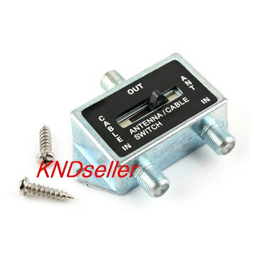 2 WAY A/B Coaxial Coax RF Switch Manual Selector Push Button Cable TV