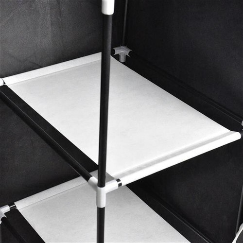 71" Portable Closet Wardrobe Clothes Rack Storage Organizer with Shelf Black - Picture 6 of 24